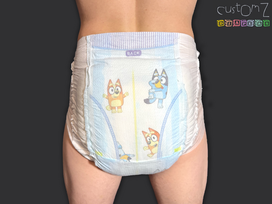 CustomZ Blu Sisters ABDL Adult Baby Diaper Nappy - 1 x Nappy