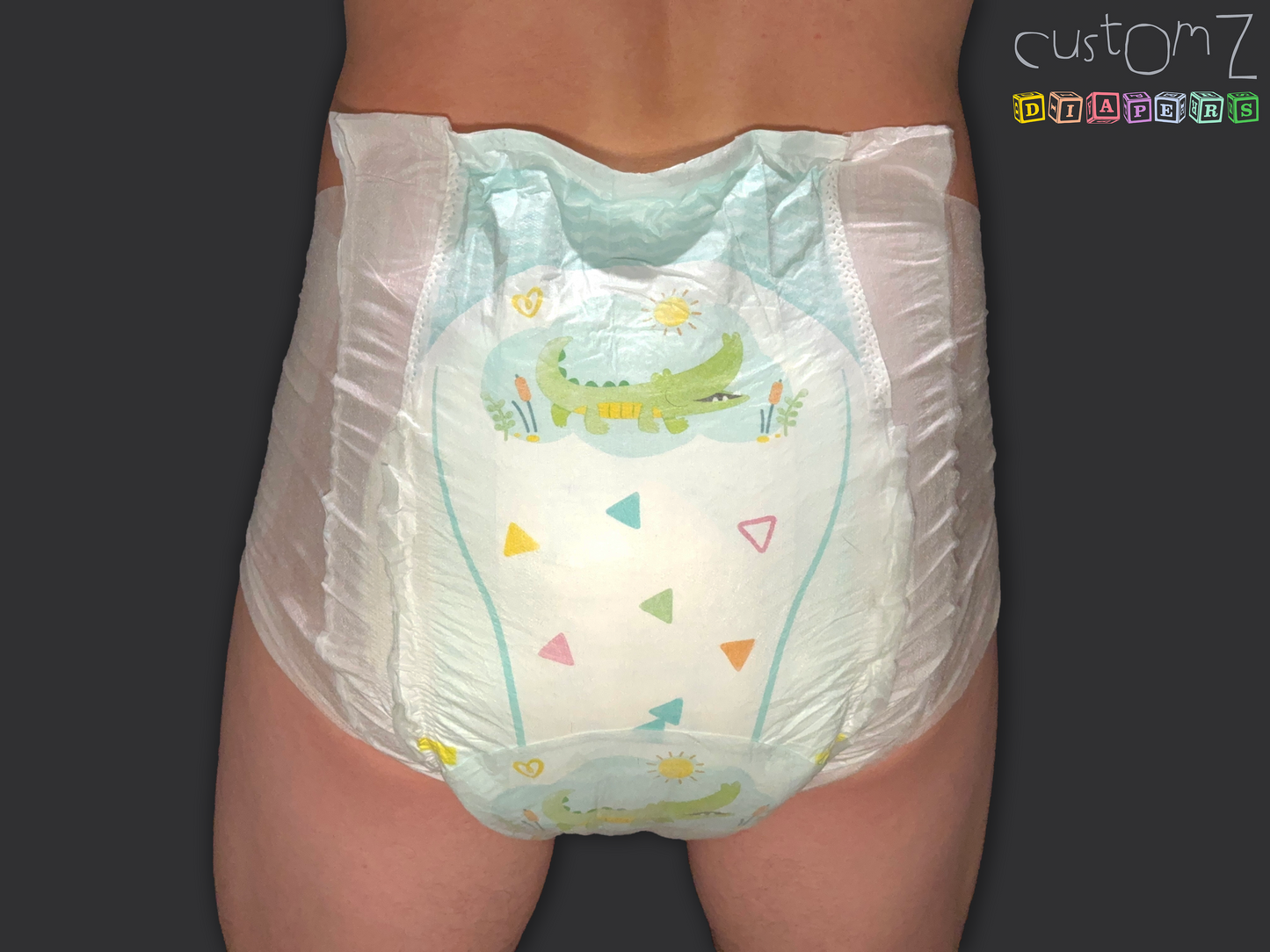 CustomZ Cosy Croc ABDL Adult Baby Diaper Nappy - 1 x Nappy