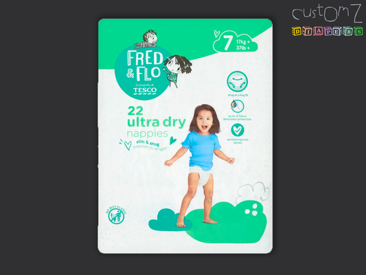 Fred & Flo Ultra Dry Size 7 Nappies Diapers - Pack of 22