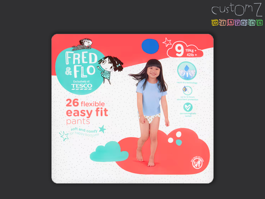 Fred & Flo Easy Fit Nappy Pants Size 9 Diapers - Pack of 26