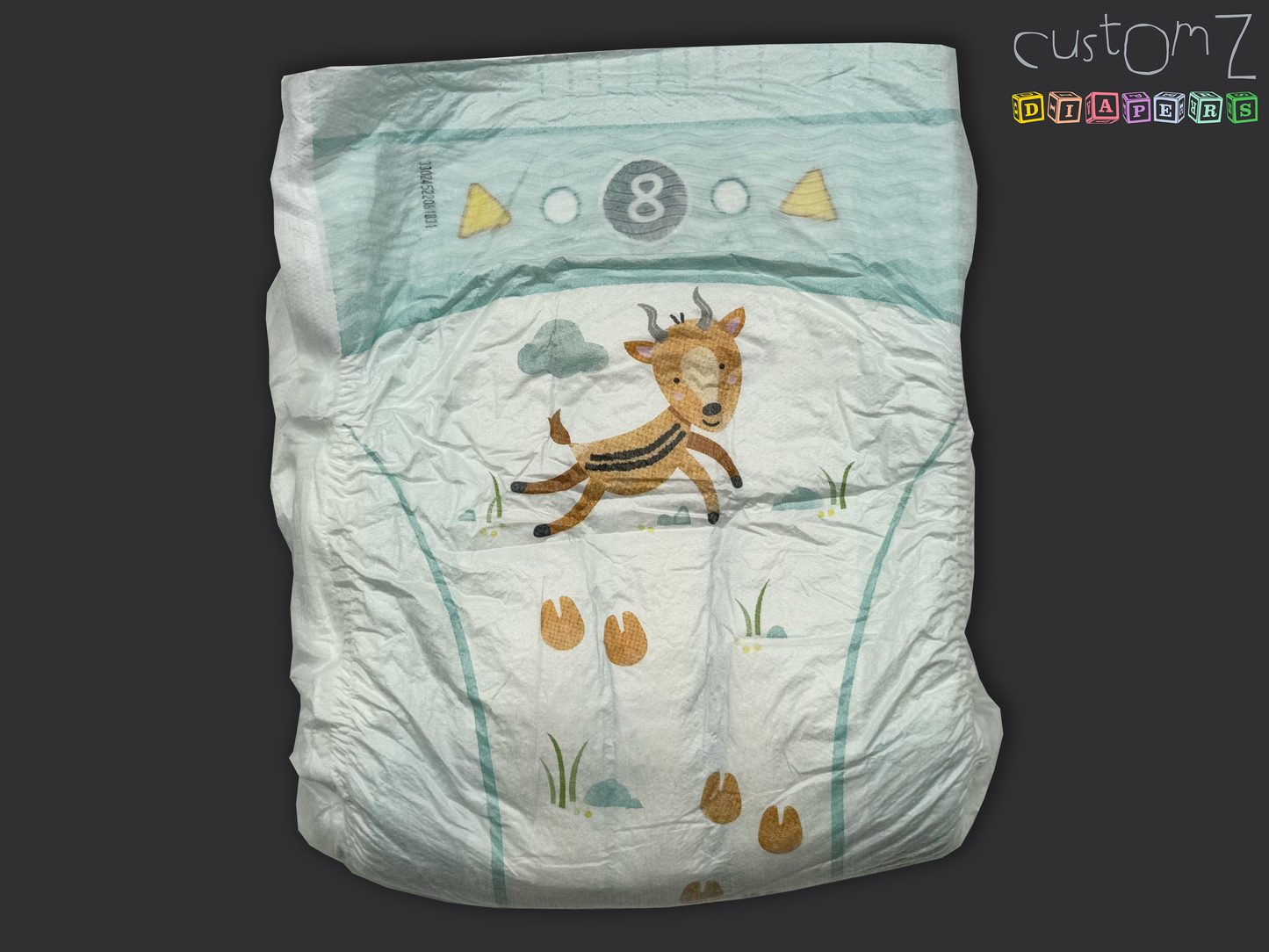 CustomZ Gary Gazelle ABDL Adult Baby Diaper Nappy - 1 x Nappy