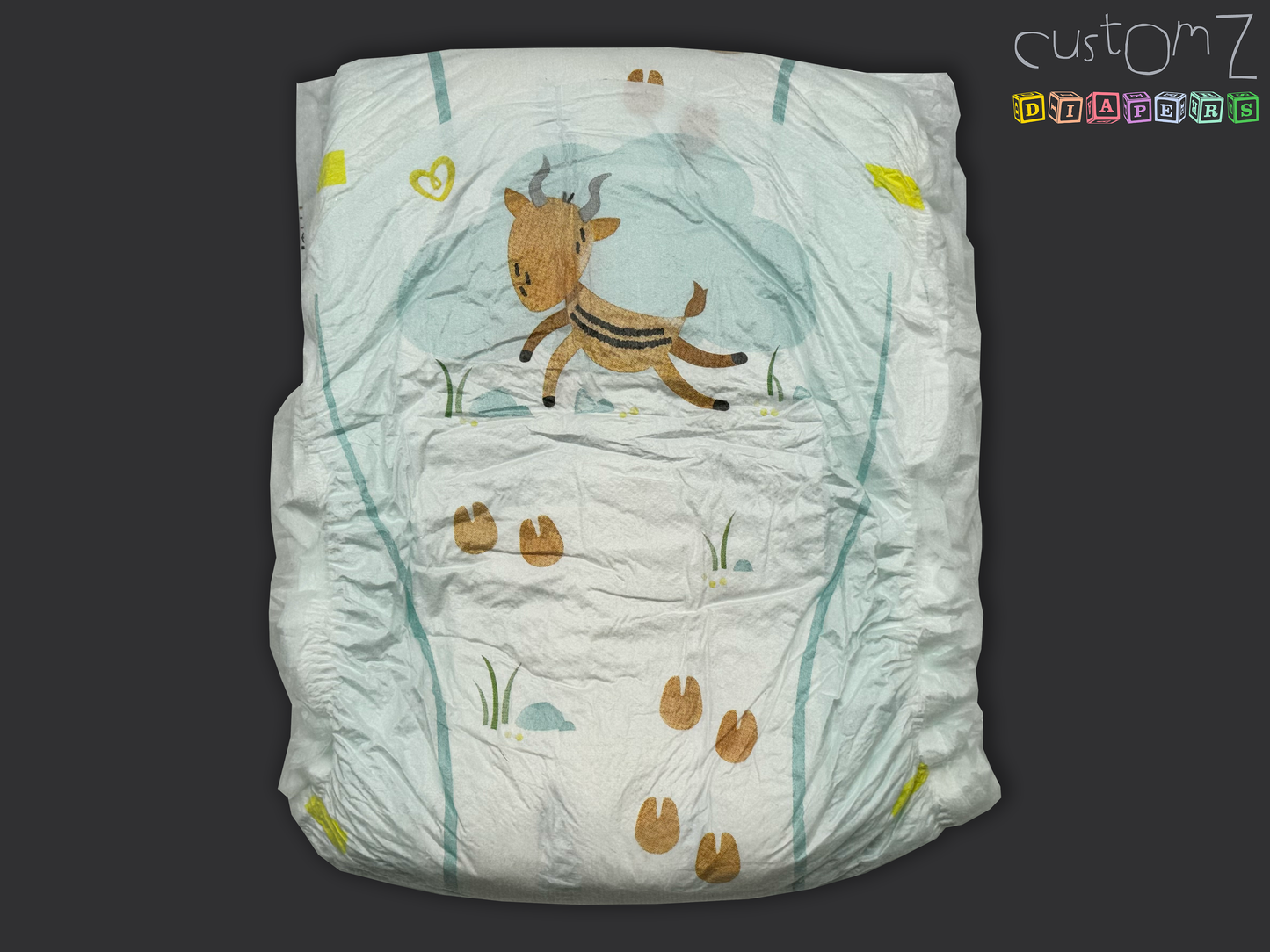 CustomZ Gary Gazelle ABDL Adult Baby Diaper Nappy - 1 x Nappy