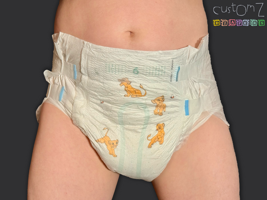 CustomZ Lion Pride ABDL Adult Baby Diaper Nappy - 1 x Nappy
