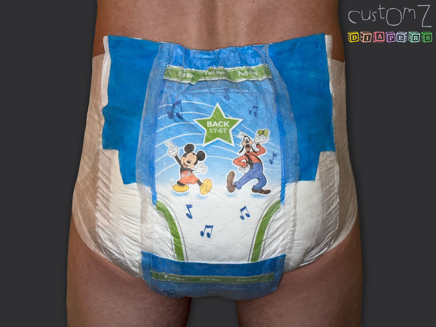 CustomZ Mr Mouse ABDL Adult Baby Diaper Nappy - 1 x Nappy