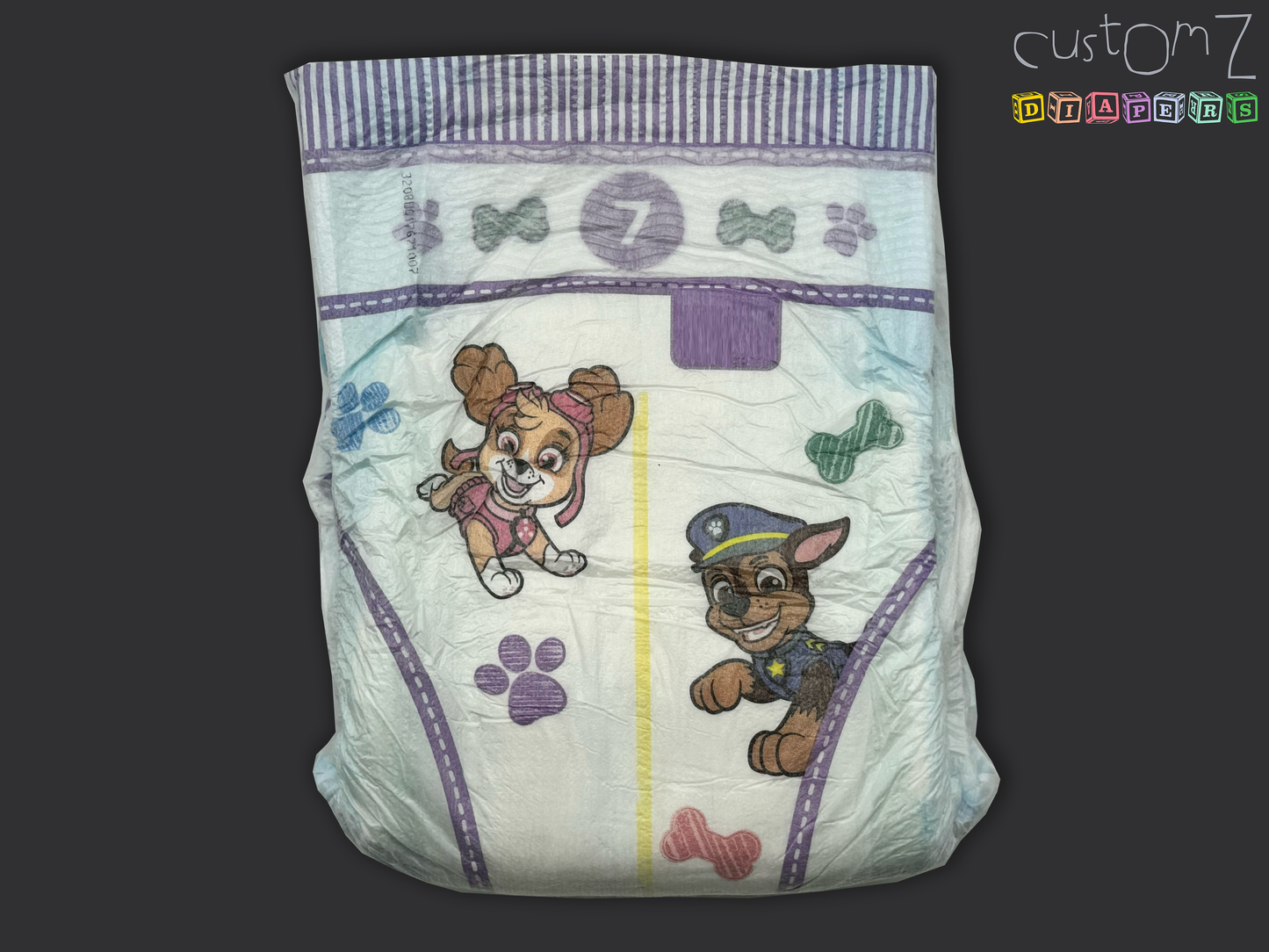 CustomZ Puppy Pals ABDL Adult Baby Diaper Nappy - 1 x Nappy