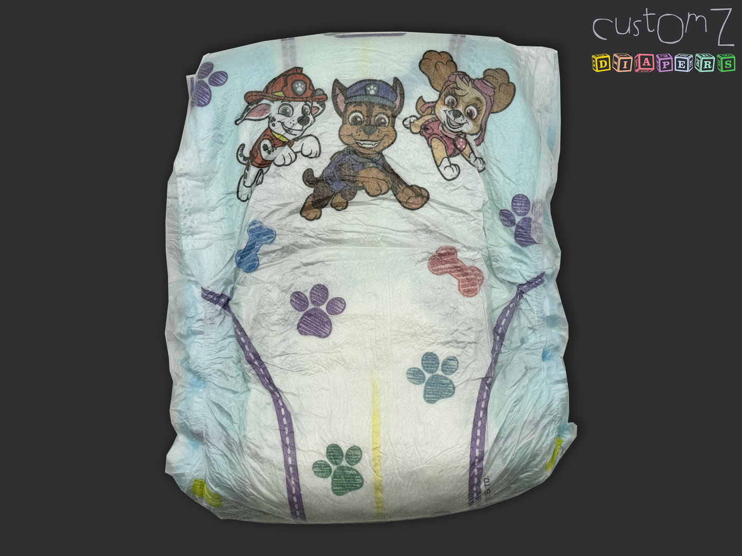 CustomZ Puppy Pals ABDL Adult Baby Diaper Nappy - 1 x Nappy