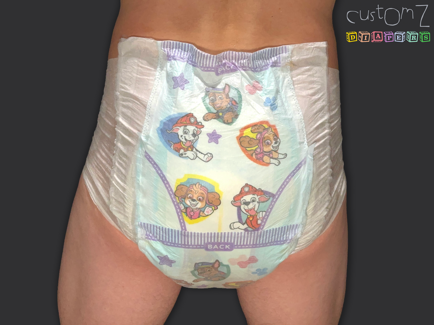 CustomZ Puppy Stars ABDL Adult Baby Diaper Nappy - 1 x Nappy