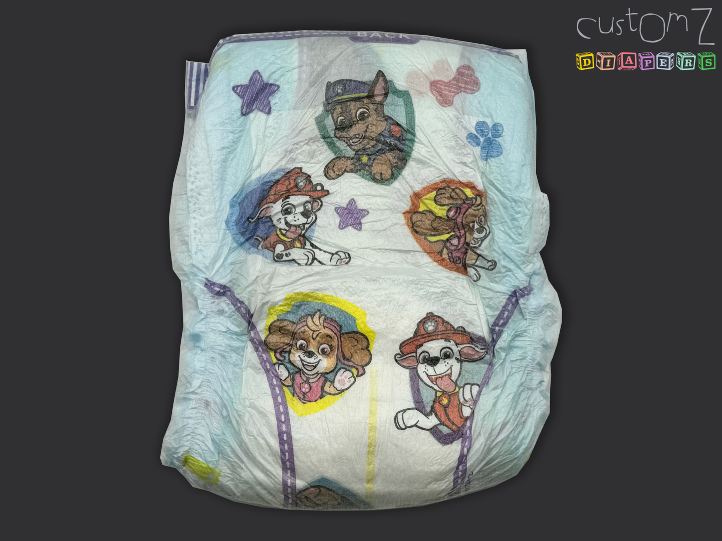 CustomZ Puppy Stars ABDL Adult Baby Diaper Nappy - 1 x Nappy