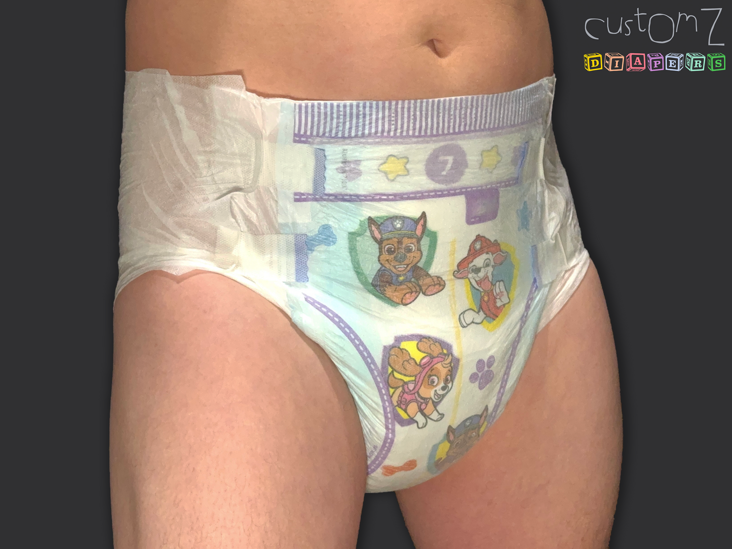 CustomZ Puppy Stars ABDL Adult Baby Diaper Nappy - 1 x Nappy