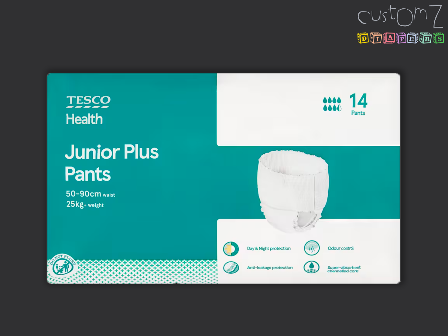 Tesco Health Junior Plus XXL Pants Nappies Diapers - Pack of 14