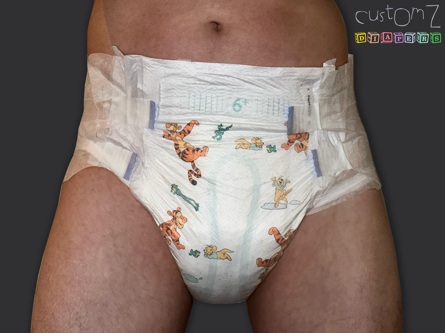 CustomZ Tiger & Friends ABDL Adult Baby Diaper Nappy - 1 x Nappy