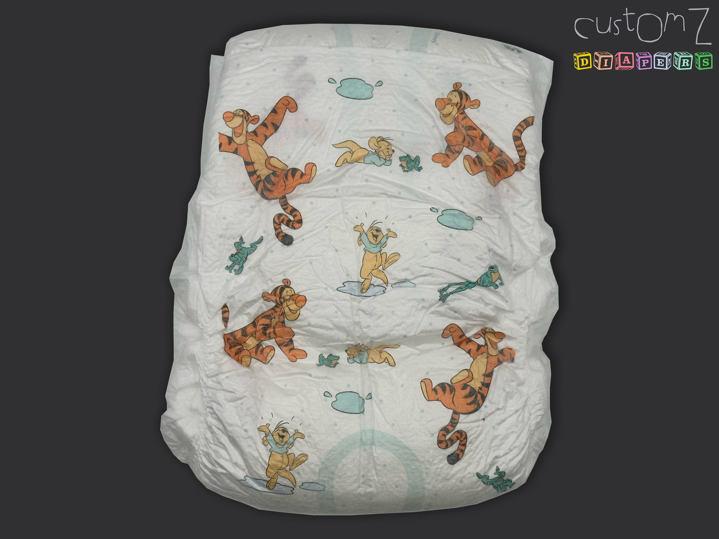 CustomZ Tiger & Friends ABDL Adult Baby Diaper Nappy - 1 x Nappy