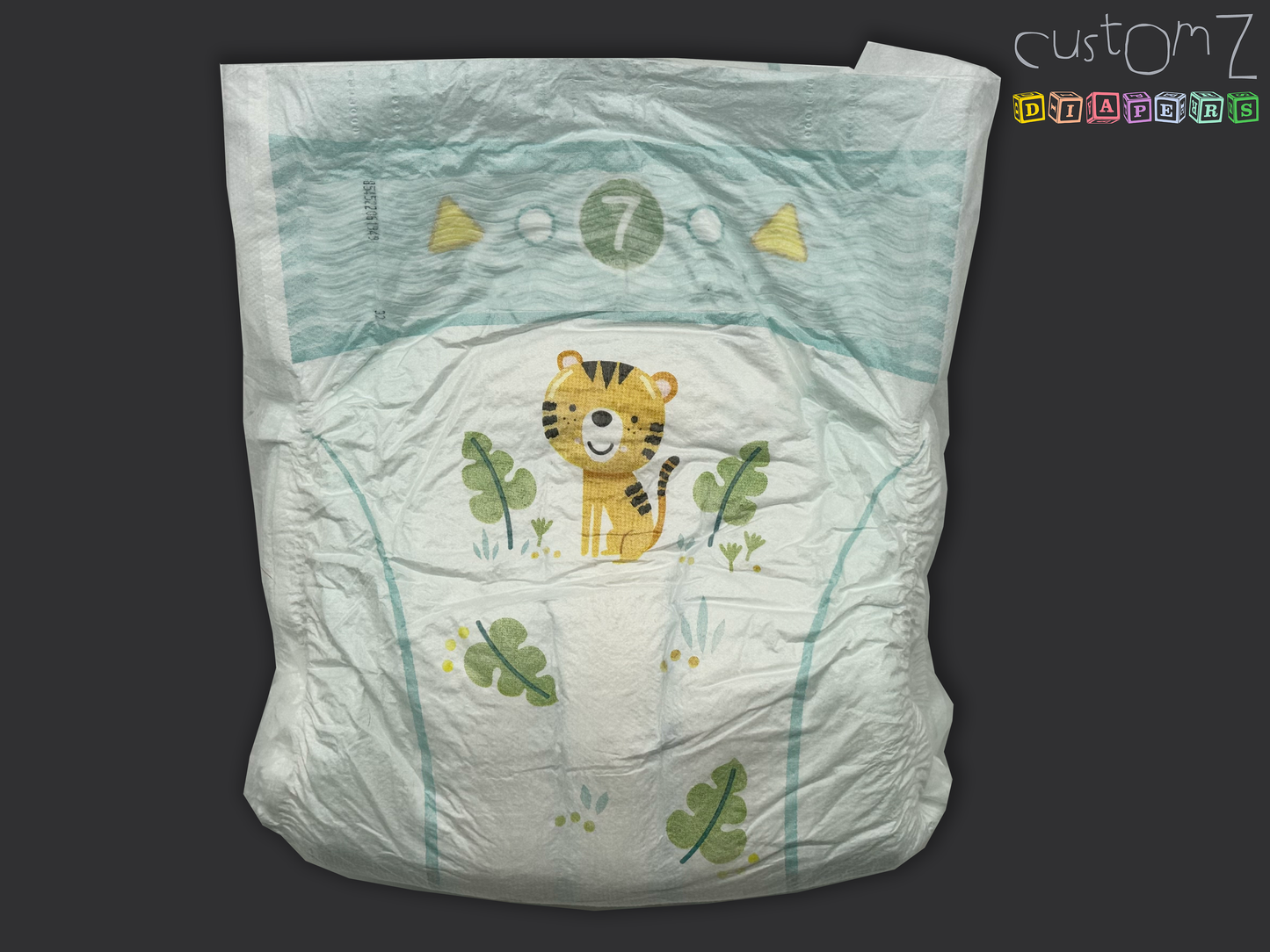 CustomZ Tiny Tiger ABDL Adult Baby Diaper Nappy - 1 x Nappy