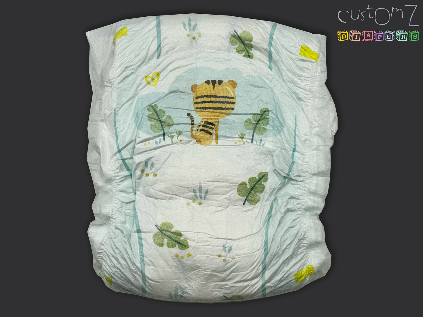 CustomZ Tiny Tiger ABDL Adult Baby Diaper Nappy - 1 x Nappy