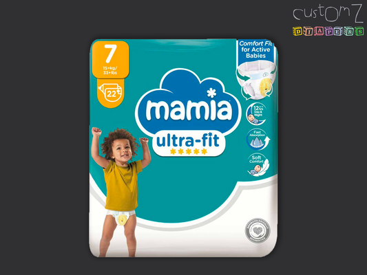 UK Aldi Mamia Size 7 Ultra Dry Nappies Diaper - Pack of 22
