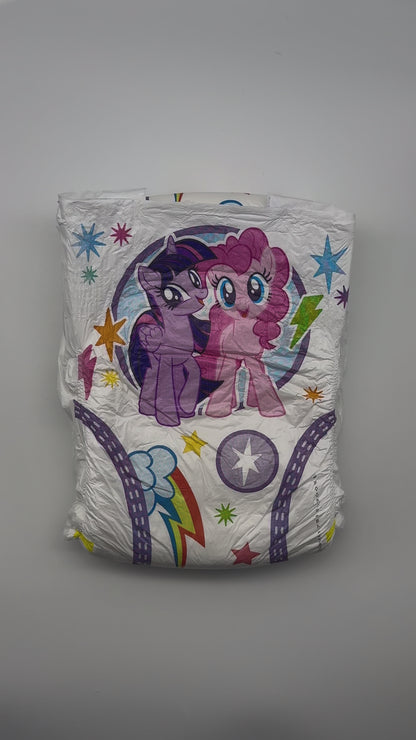 CustomZ MLP My Little Pony Pinkie Pie ABDL Plastic Backed Adult Baby Diaper Nappy - 1 x Nappy