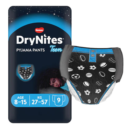 Boys UK Huggies DryNites Pyjama Pants (8 - 15) - 9 Pack