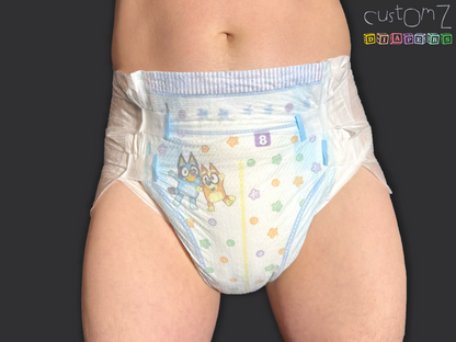 CustomZ Blu Duo ABDL Adult Baby Diaper Nappy - 1 x Nappy