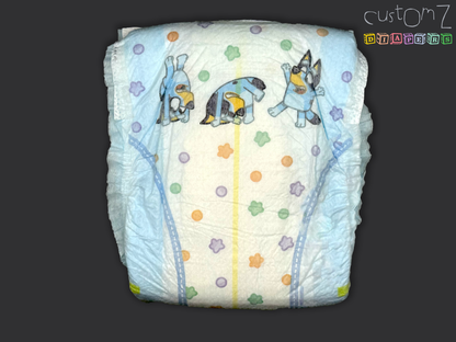 CustomZ Blu Duo ABDL Adult Baby Diaper Nappy - 1 x Nappy