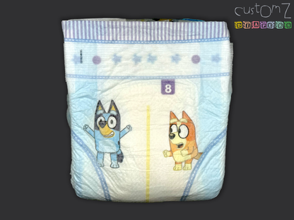 CustomZ Blu Sisters ABDL Adult Baby Diaper Nappy - 1 x Nappy