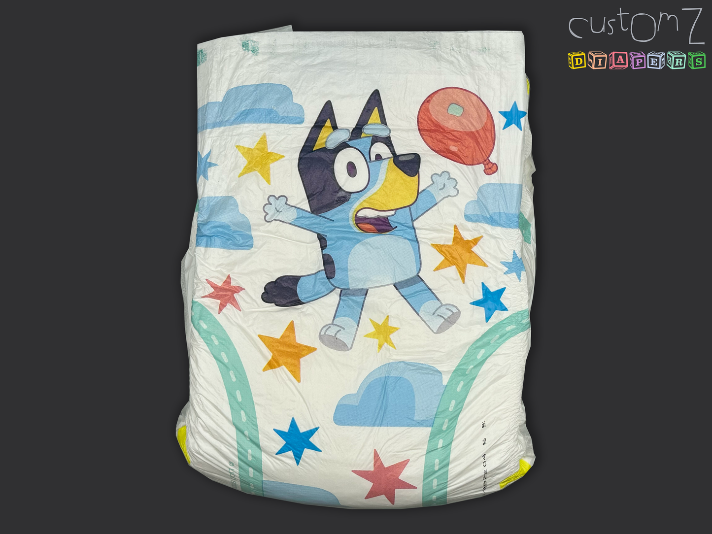 CustomZ Blu ABDL Plastic Backed Adult Baby Diaper Nappy - 1 x Nappy