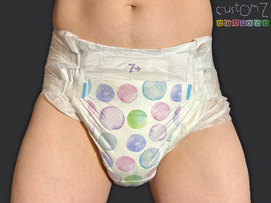 CustomZ Bubbles ABDL Adult Baby Diaper Nappy - 1 x Nappy