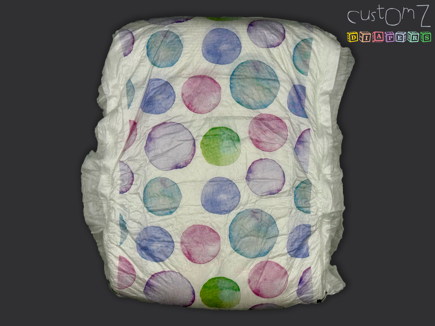 CustomZ Bubbles ABDL Adult Baby Diaper Nappy - 1 x Nappy