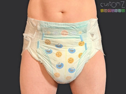 CustomZ Cookie Muncher ABDL Adult Baby Diaper Nappy - 1 x Nappy