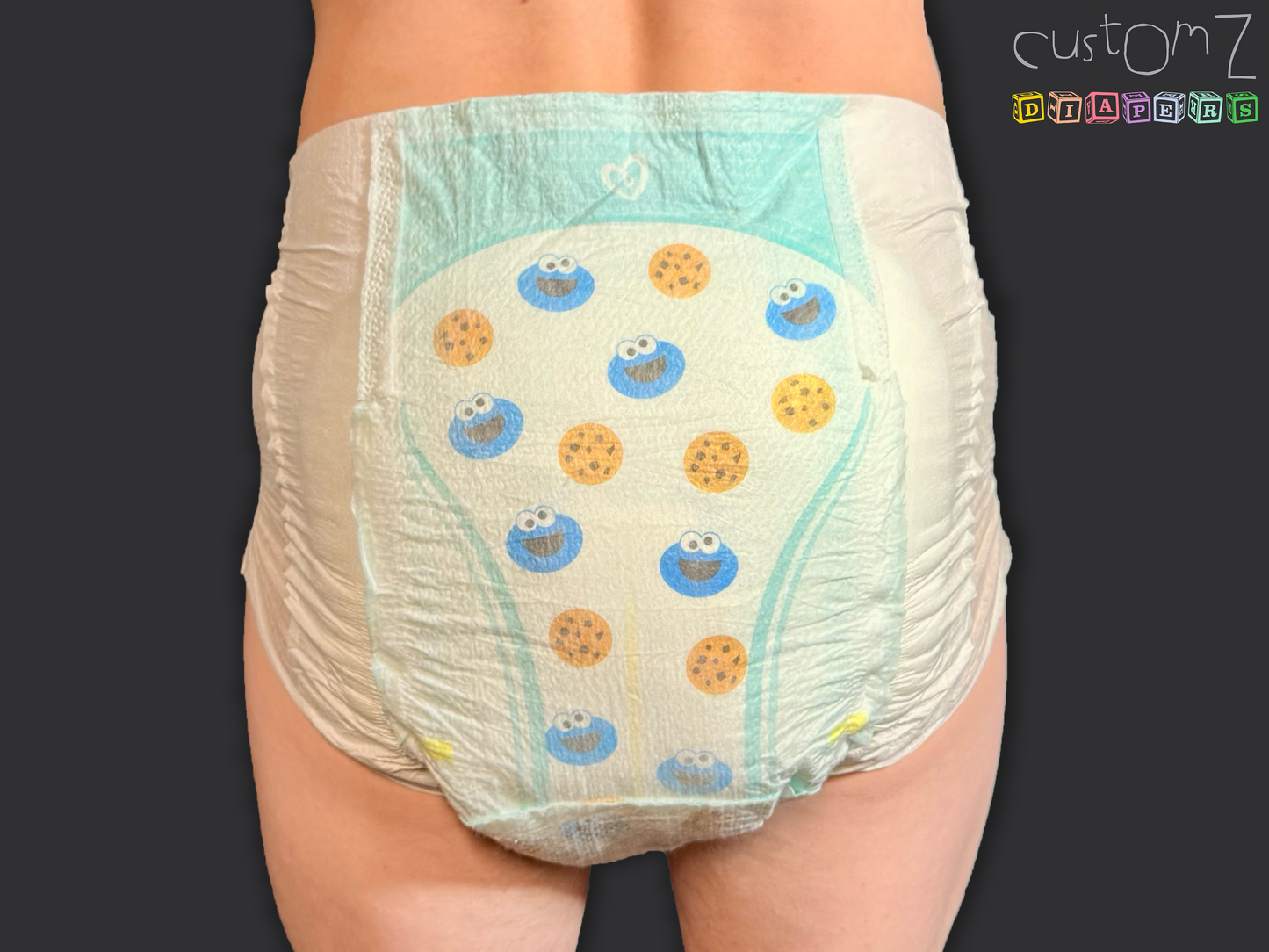 CustomZ Cookie Muncher ABDL Adult Baby Diaper Nappy - 1 x Nappy