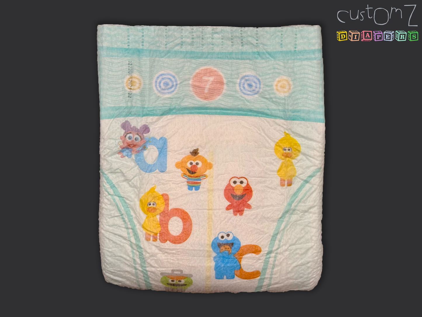 CustomZ Little Monsters ABDL Adult Baby Diaper Nappy - 1 x Nappy
