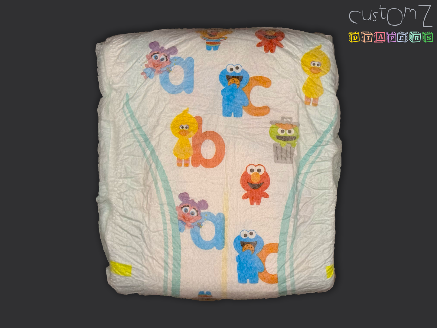 CustomZ Little Monsters ABDL Adult Baby Diaper Nappy - 1 x Nappy