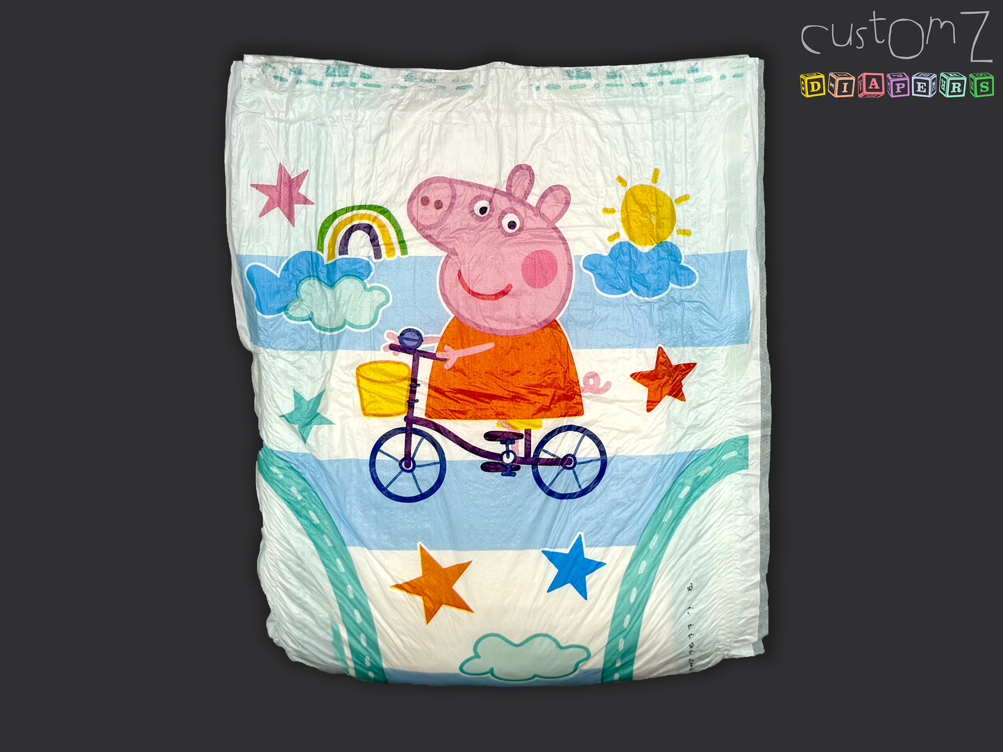 CustomZ Little Piggy ABDL Adult Baby Diaper Nappy - 1 x Nappy