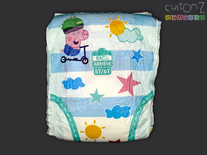 CustomZ Little Piggy ABDL Adult Baby Diaper Nappy - 1 x Nappy