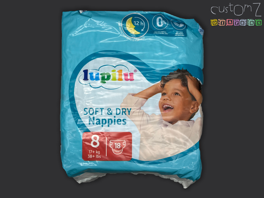 UK Lidl Lupilu Size 8 Soft & Dry Nappies Diaper - Pack of 18