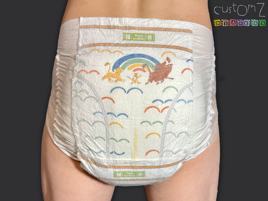 CustomZ Lion Pals ABDL Adult Baby Diaper Nappy - 1 x Nappy