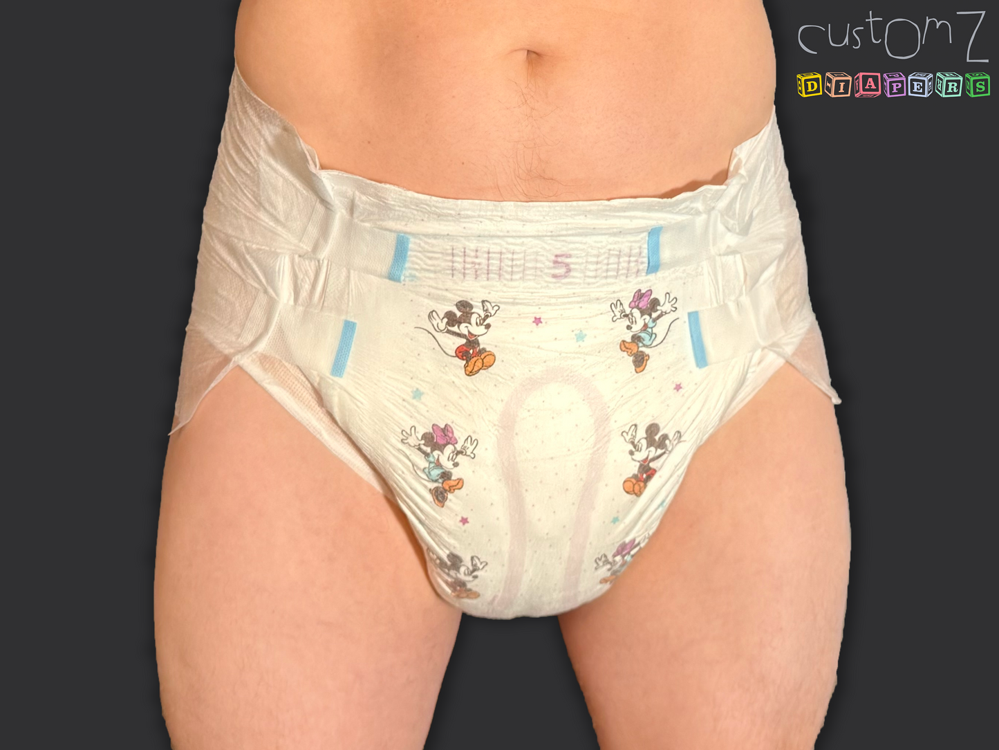 CustomZ Mouse Mates ABDL Adult Baby Diaper Nappy - 1 x Nappy