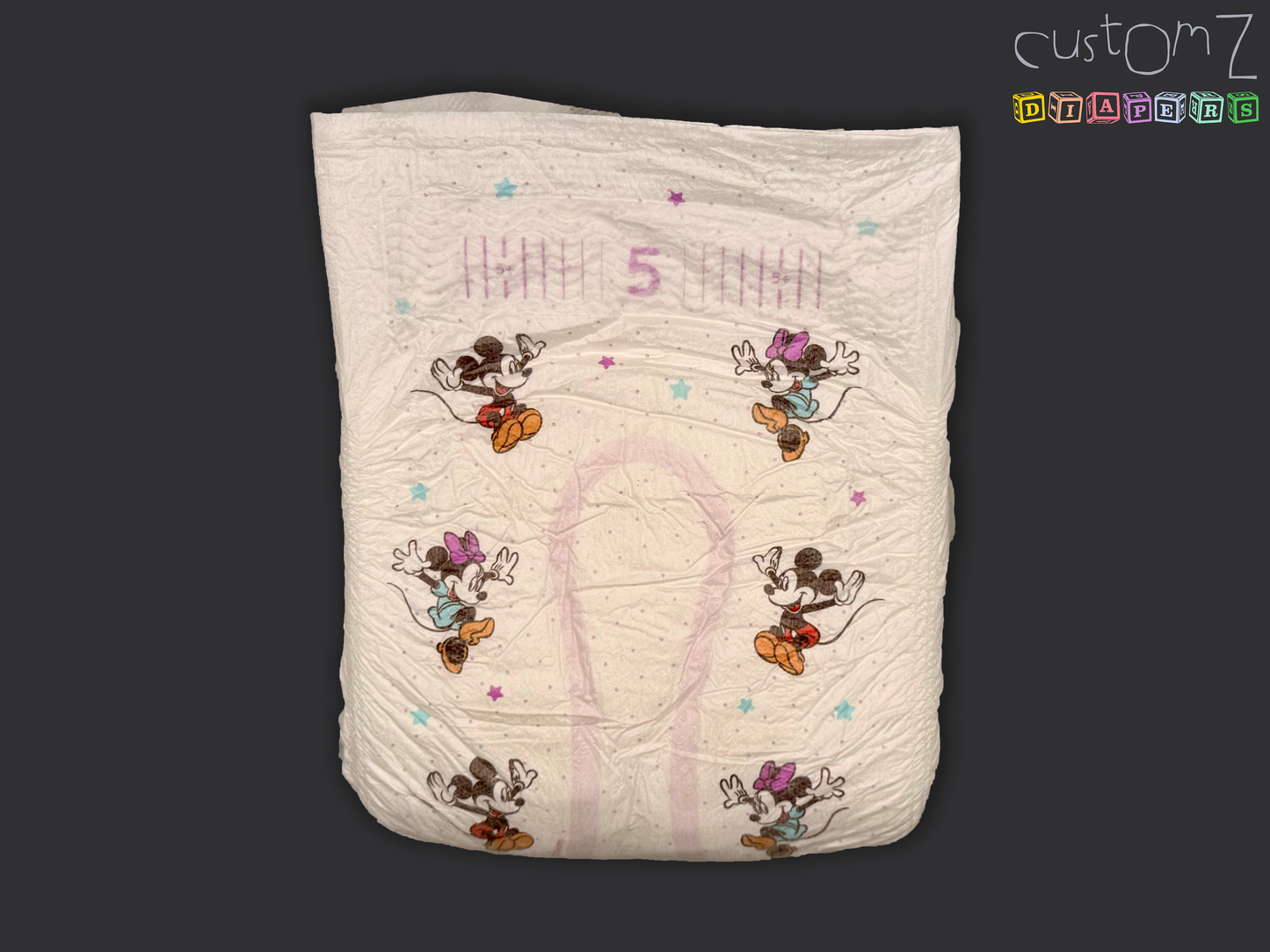 CustomZ Mouse Mates ABDL Adult Baby Diaper Nappy - 1 x Nappy