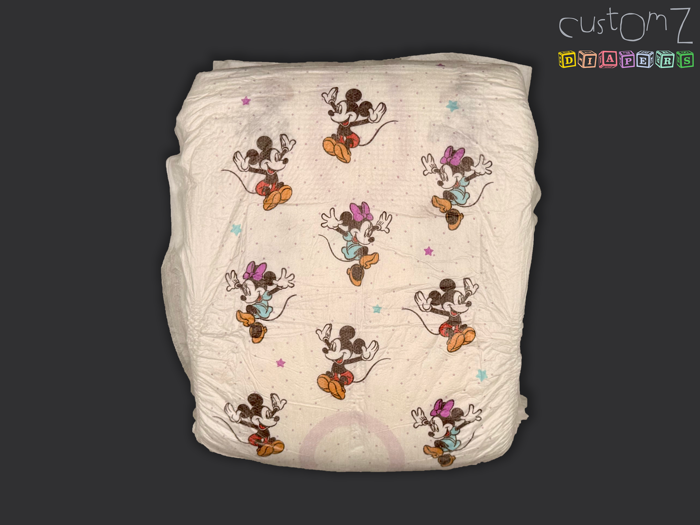 CustomZ Mouse Mates ABDL Adult Baby Diaper Nappy - 1 x Nappy