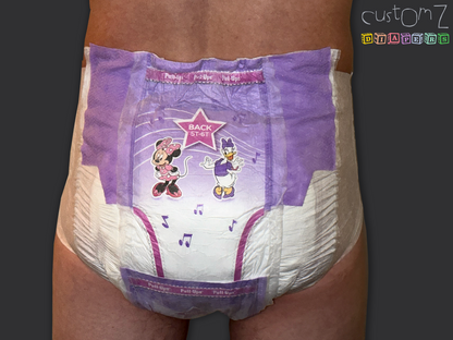 CustomZ Miss Mouse ABDL Adult Baby Diaper Nappy - 1 x Nappy
