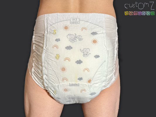 CustomZ Nelly Kisses ABDL Adult Baby Diaper Nappy - 1 x Nappy