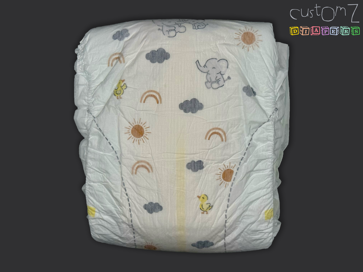CustomZ Nelly Kisses ABDL Adult Baby Diaper Nappy - 1 x Nappy
