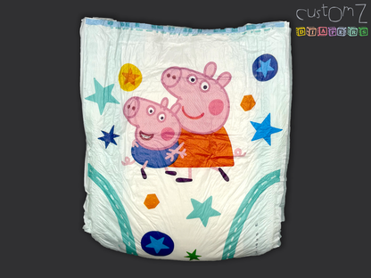 CustomZ Piggy Family ABDL Adult Baby Diaper Nappy - 1 x Nappy