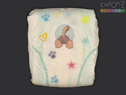 CustomZ Police Pup ABDL Adult Baby Diaper Nappy - 1 x Nappy