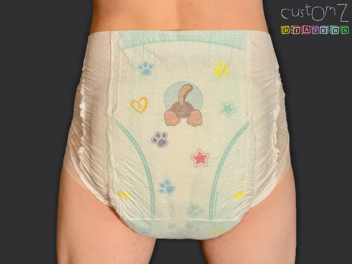 CustomZ Police Pup ABDL Adult Baby Diaper Nappy - 1 x Nappy