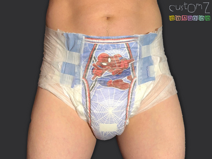 CustomZ Super Spidey ABDL Adult Baby Diaper Nappy - 1 x Nappy