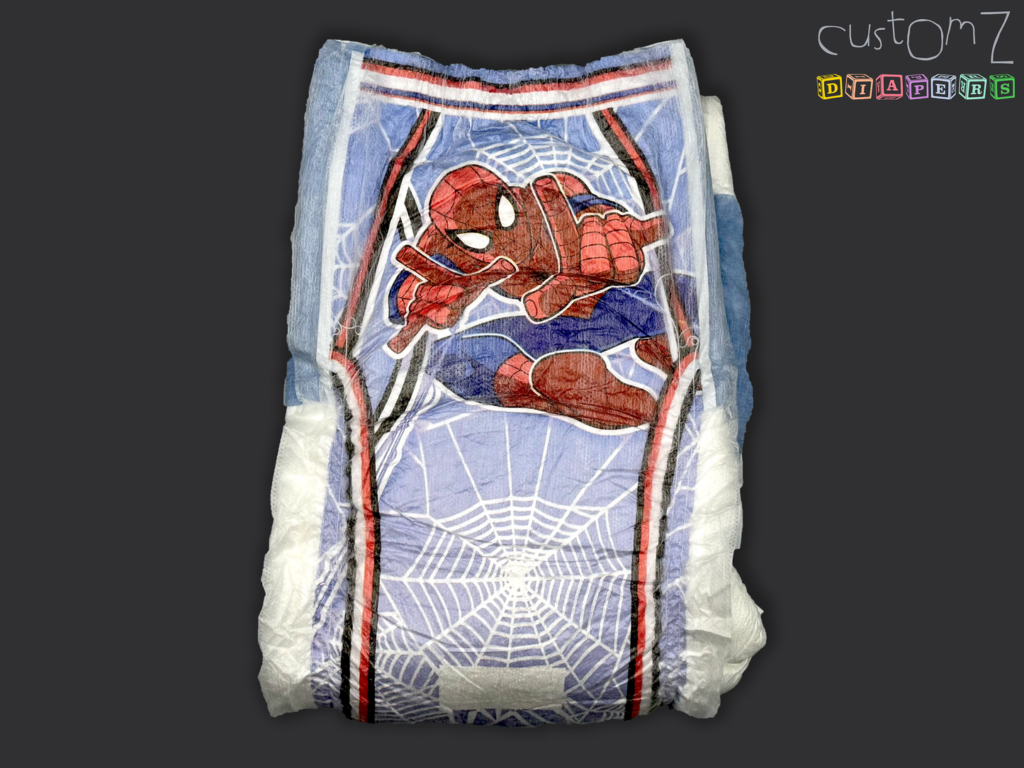 CustomZ Super Spidey ABDL Adult Baby Diaper Nappy - 1 x Nappy