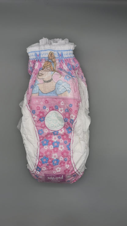 CustomZ Pink Princess ABDL Adult Baby Pull Up Diaper with Working Wetness Indicator - 1 x Pull Up Nappy