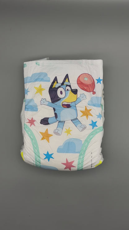 CustomZ Blu ABDL Plastic Backed Adult Baby Diaper Nappy - 1 x Nappy