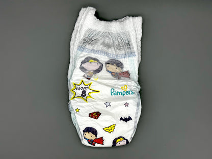 Pampers Baby Dry Size 8 Nappy Pants Dc Super Heroes Diaper Sample